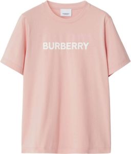 Burberry T-shirt met logoprint Roze