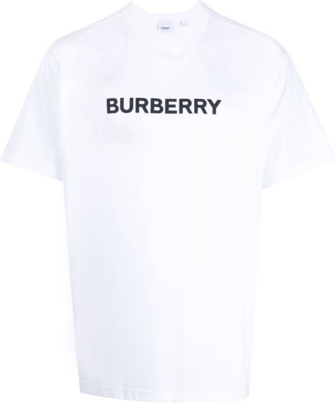 Burberry T-shirt met logoprint Wit