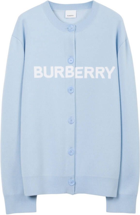 Burberry Vest met logoprint Blauw