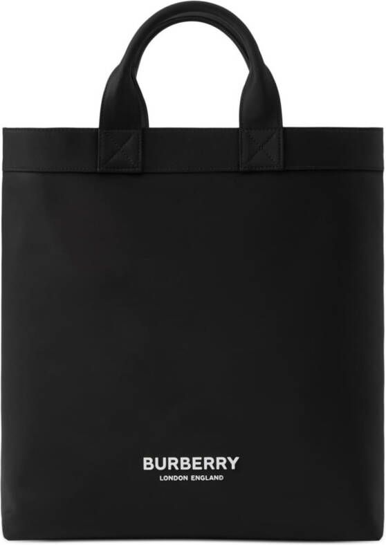 Burberry Artie shopper met logoprint Zwart