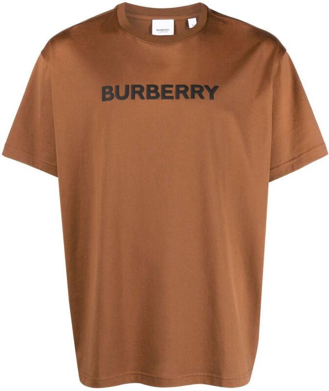 Burberry T-shirt met logoprint Bruin
