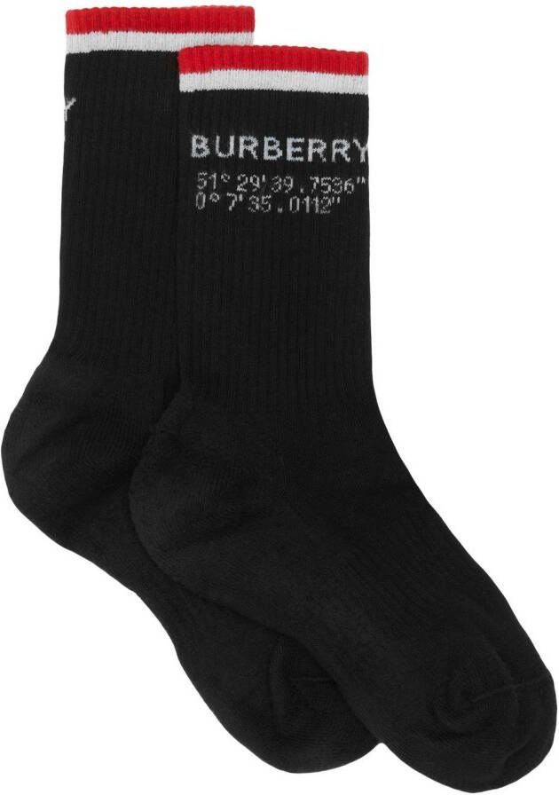 Burberry Sokken met logoprint Zwart