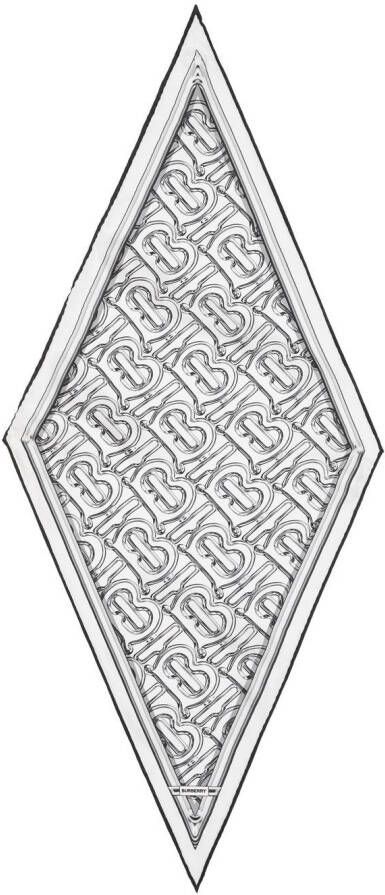 Burberry Sjaal met monogramprint Wit