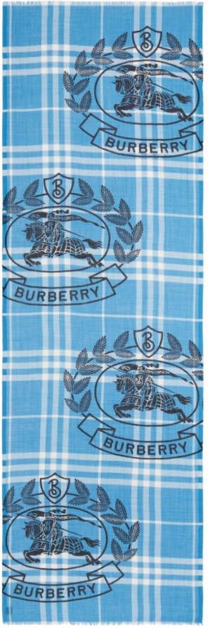 Burberry Sjaal met franjes Blauw