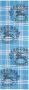 Burberry Sjaal met franjes Blauw - Thumbnail 1