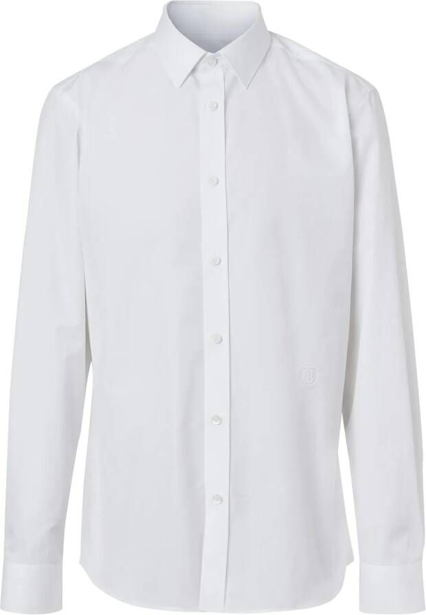 Burberry Overhemd met geborduurd detail Wit