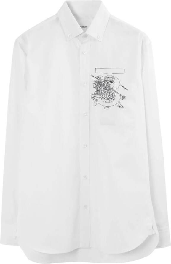 Burberry Overhemd met monogram Wit
