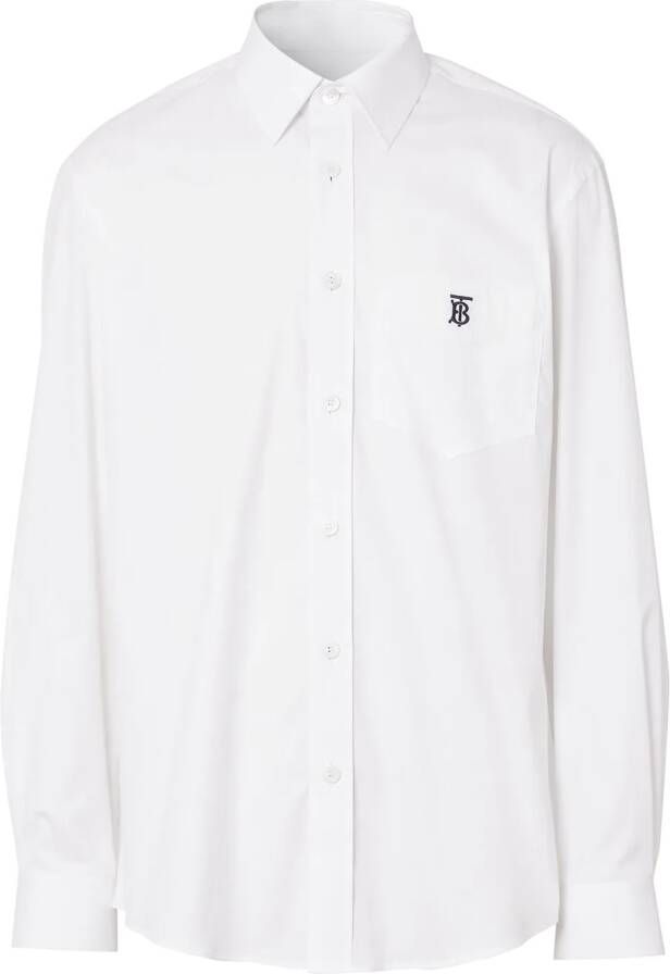 Burberry Popeline overhemd Wit