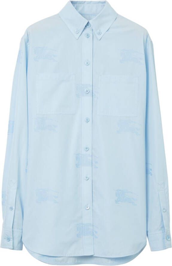 Burberry Oversized blouse Blauw