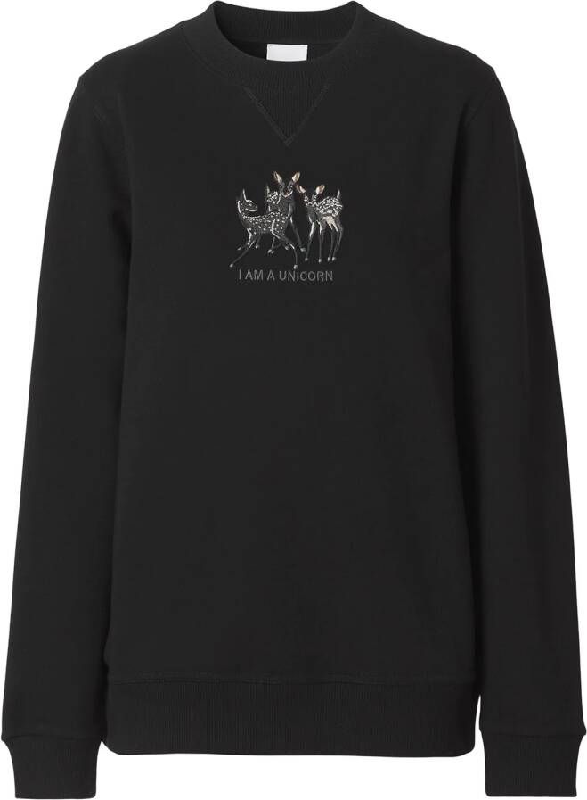 Burberry Oversized sweater dames katoen L XL Zwart