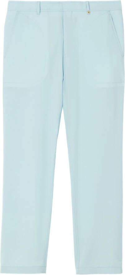 Burberry Pantalon met monogramprint Blauw