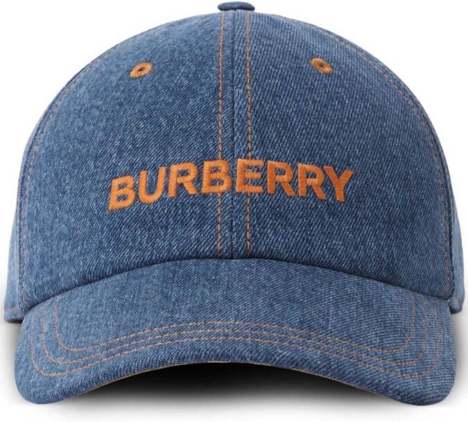 Burberry Pet met geborduurd logo Blauw