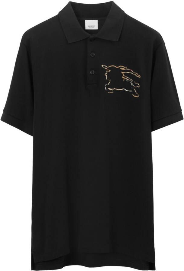 Burberry Poloshirt met logoprint Zwart