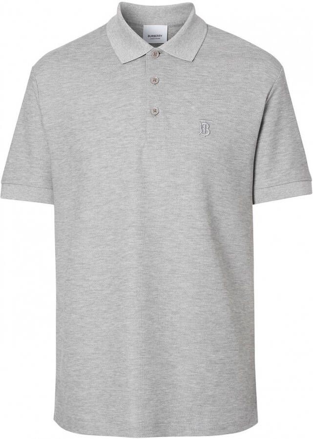 Burberry Poloshirt met monogram Grijs
