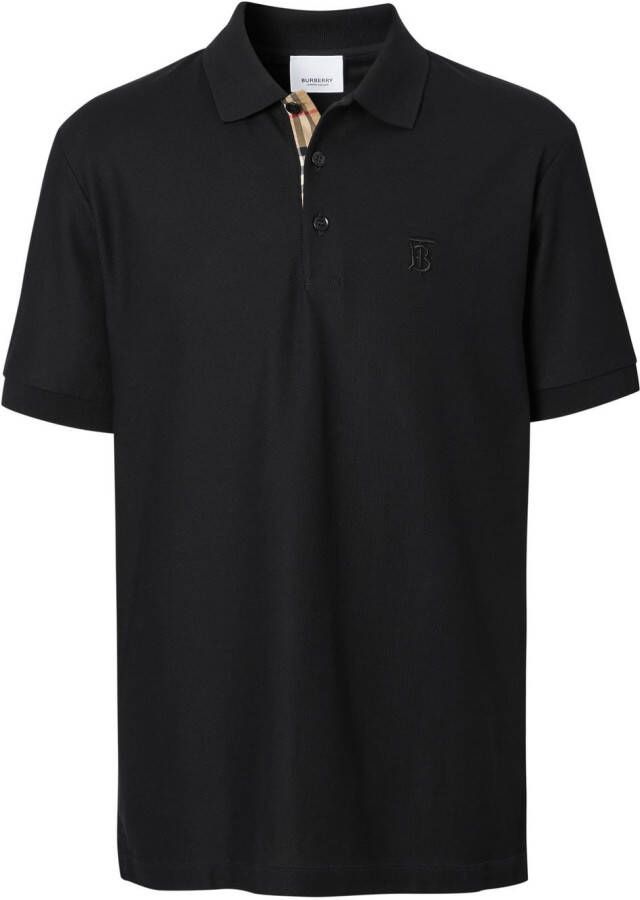Burberry Poloshirt met monogram Zwart