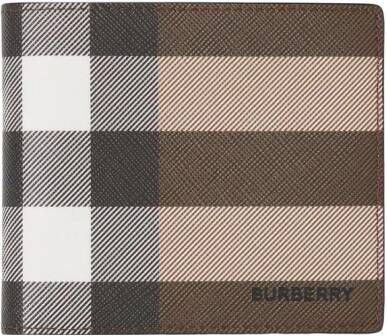 Burberry Portemonnee met logo Bruin