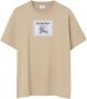 Burberry T-shirt met logopatch Beige - Thumbnail 1