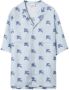 Burberry Pyjamashirt met monogram Blauw - Thumbnail 1