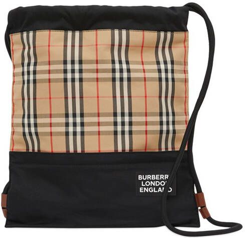 Burberry Rugzak met vintage ruit Zwart