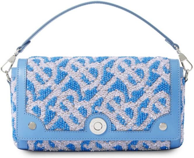 Burberry Schoudertas met monogramprint Blauw