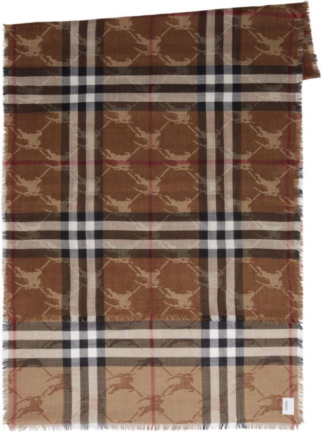 Burberry Sjaal met patroon Bruin