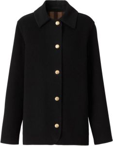 Burberry single-breasted wool jacket Zwart