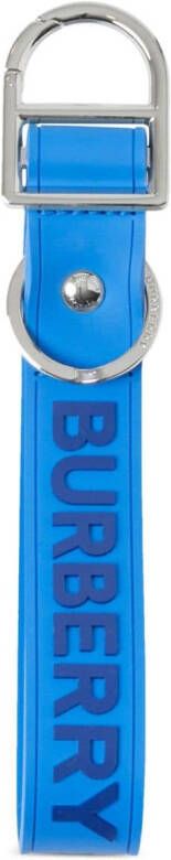 Burberry Sleutelhanger met logo-reliëf Blauw