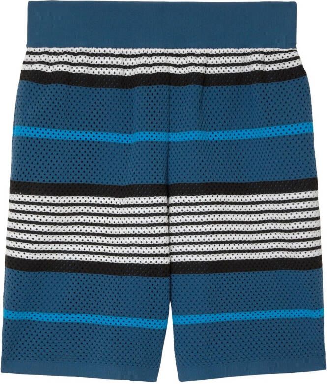 Burberry Gestreepte shorts Blauw