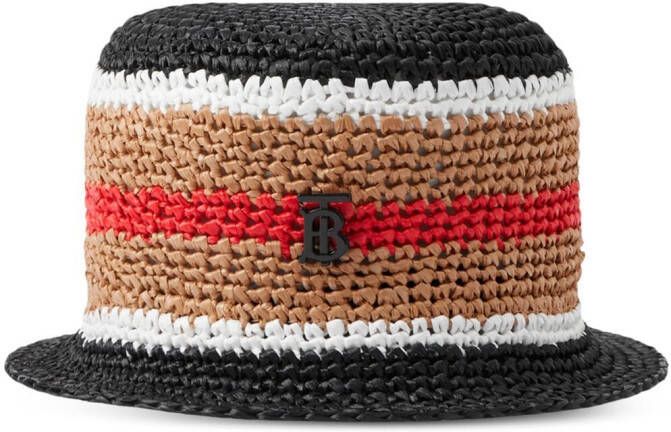 Burberry Gestreepte bucket-tas Zwart