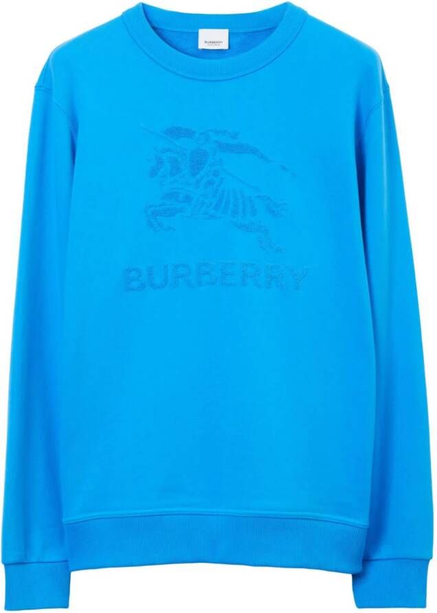 Burberry Sweater met geborduurd logo Blauw