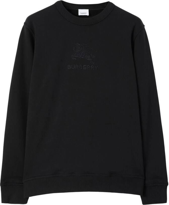 Burberry Sweater met geborduurd logo Zwart