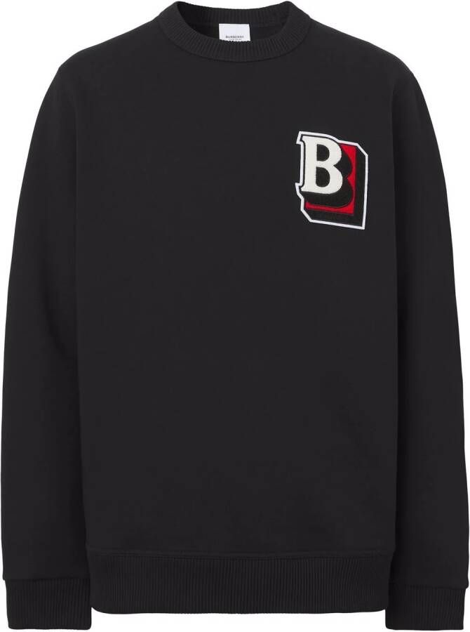 Burberry Sweater met logo Zwart