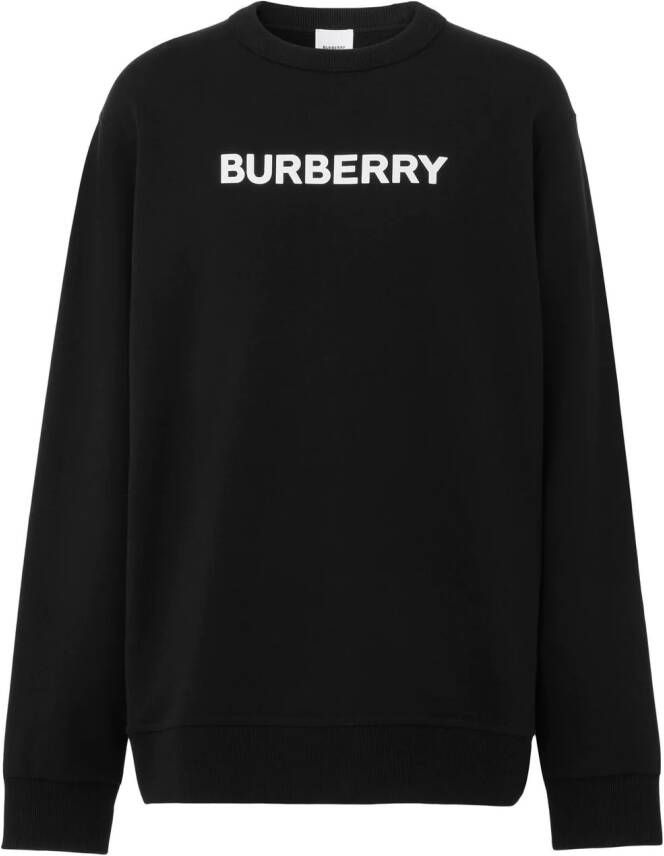 Burberry Sweater met logoprint Zwart