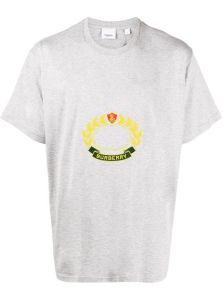 Burberry T-shirt met geborduurd logo Grijs