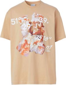 Burberry T-shirt met grafische print Beige