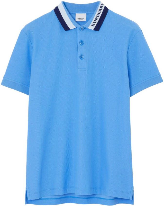 Burberry T-shirt met logodetail Blauw