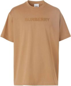 Burberry T-shirt met logoprint Beige