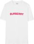Burberry Katoenen T-shirt met logoprint Wit - Thumbnail 1