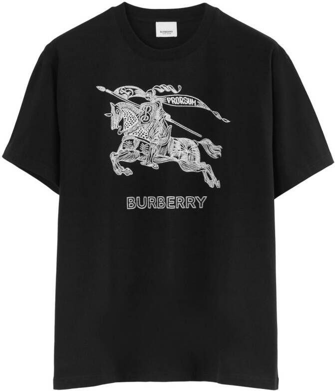 Burberry T-shirt met logoprint Zwart