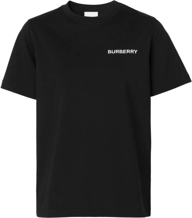 Burberry T-shirt met monogramprint Zwart