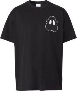 Burberry T-shirt met monsterprint Zwart