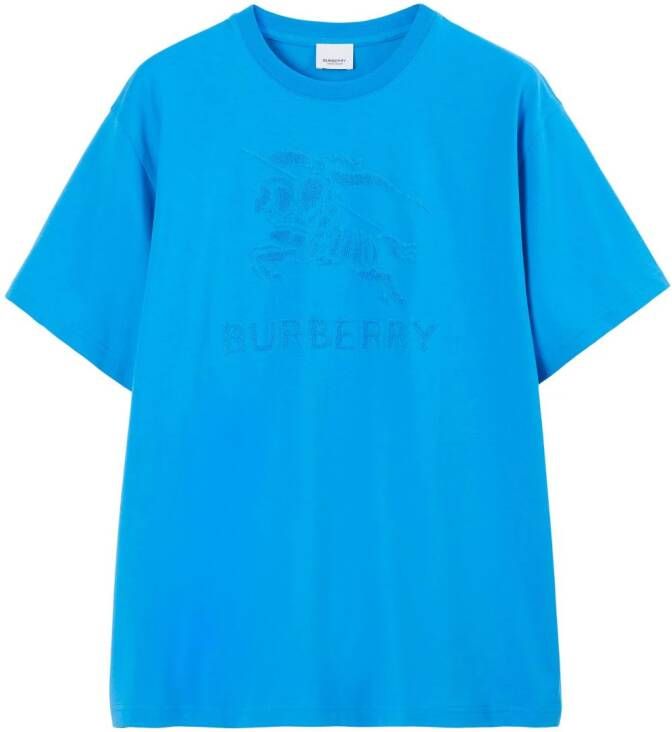 Burberry T-shirt met patroon Blauw