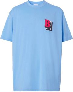 Burberry T-shirt met print Blauw