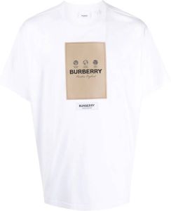 Burberry T-shirt met ronde hals Wit