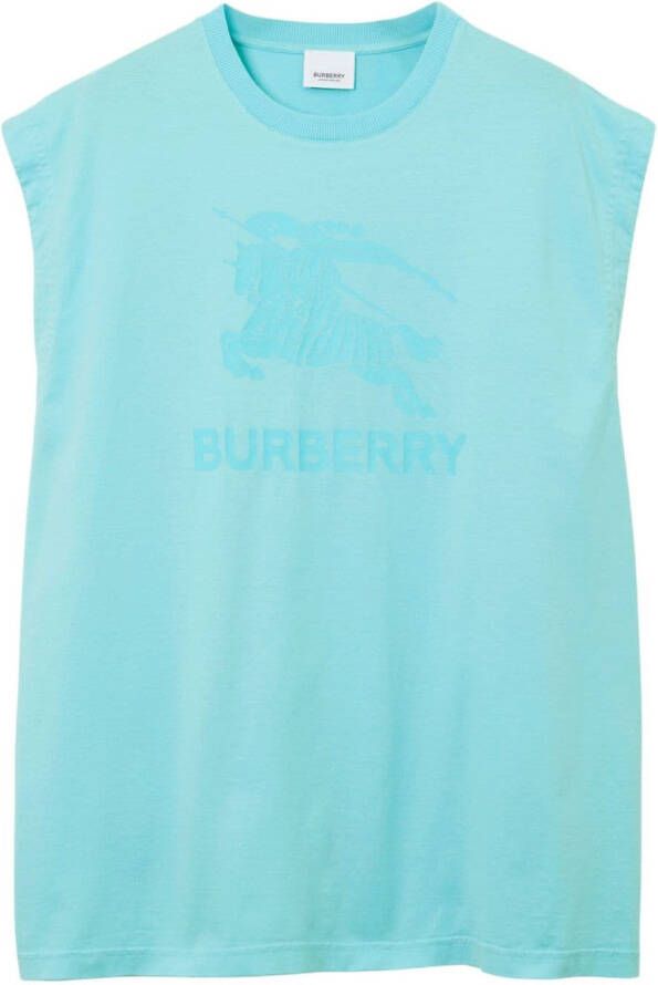 Burberry Tanktop met logoprint Blauw