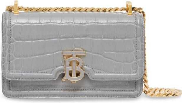 Burberry TB leren tas Grijs