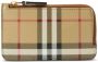 Burberry Geruite portemonnee Beige - Thumbnail 1