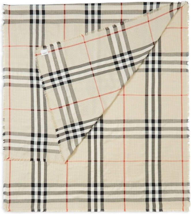 Burberry Vintage check sjaal Wit