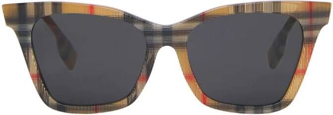 Burberry Vintage Check zonnebril met vierkant montuur Grijs