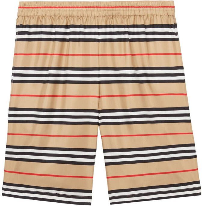 Burberry x Supreme gestreepte shorts Beige